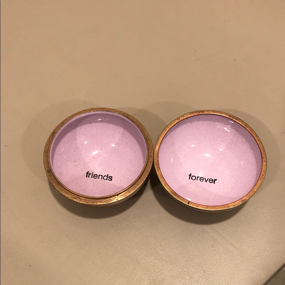 Pink and Gold Decorative Bowls Set
